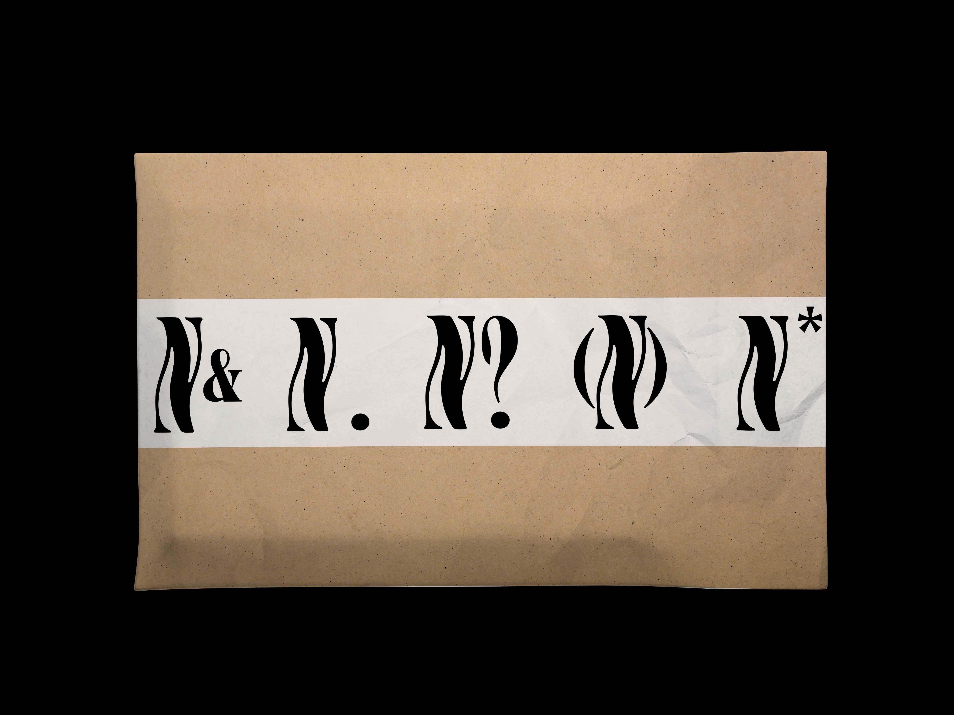 A brown envelope with branding