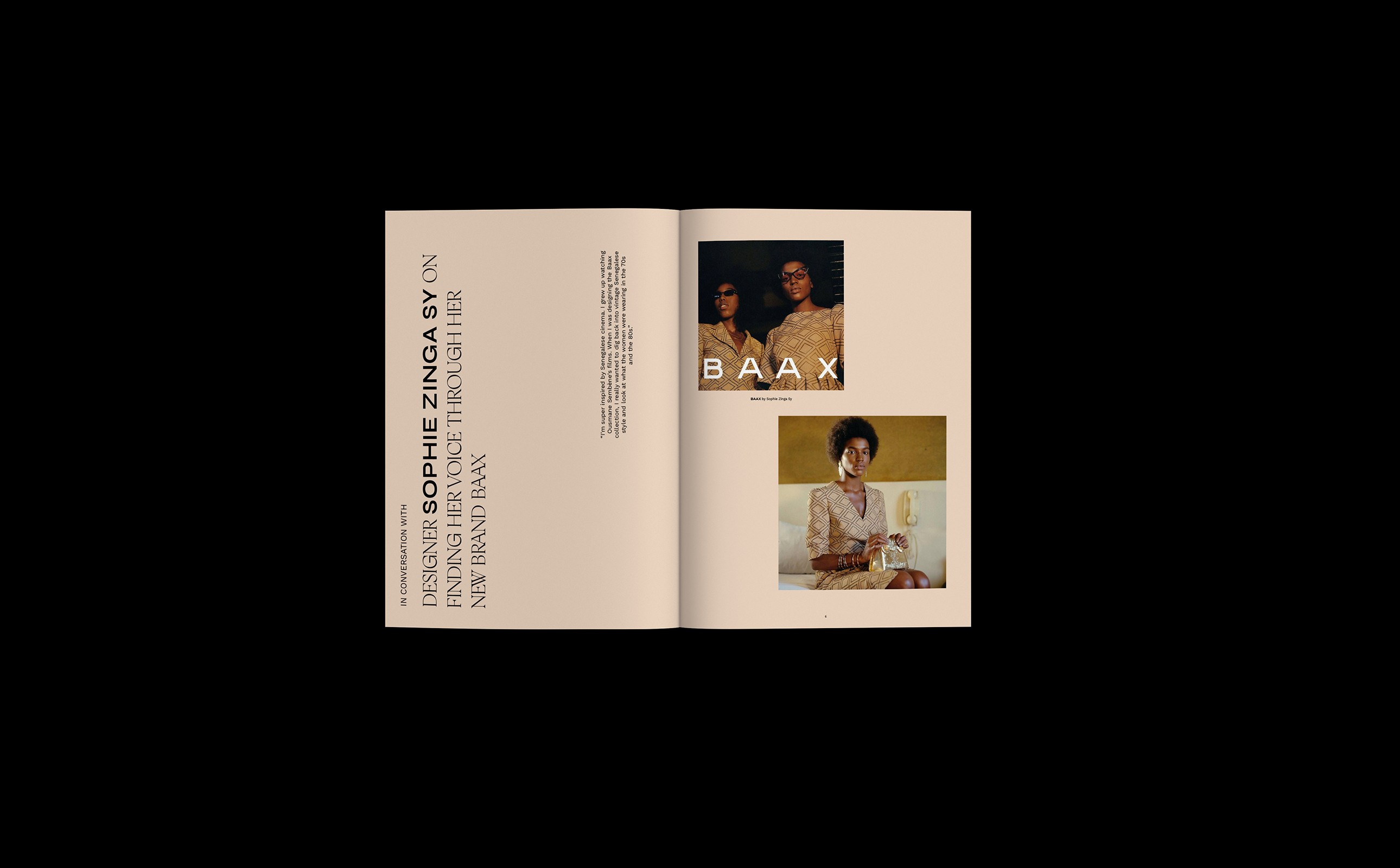 A magazine spread with texts and images